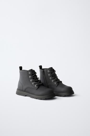 LACE-UP BOOTS - Black by Zara