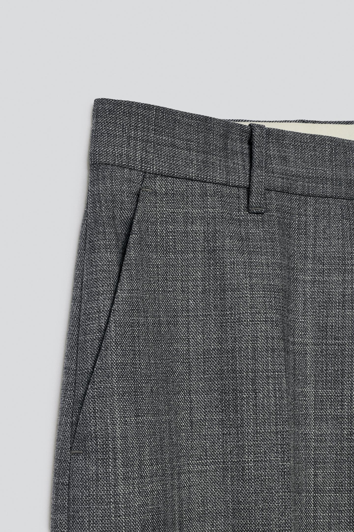 Мужские брюки Zara 100% Wool Suit, цвет: Серый — фото 3