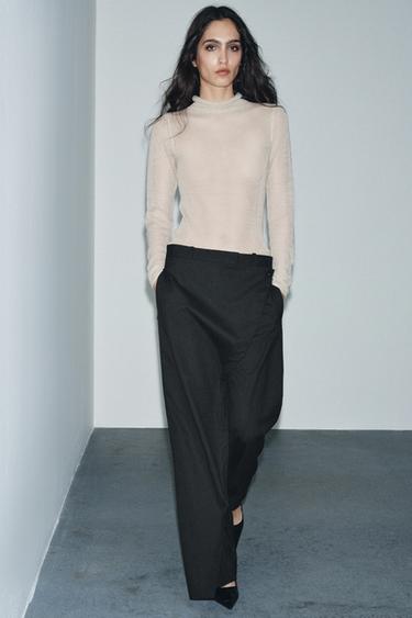 PANTALON-PARÉO À RAYURES ZW COLLECTION - Noir de Zara - Image 3