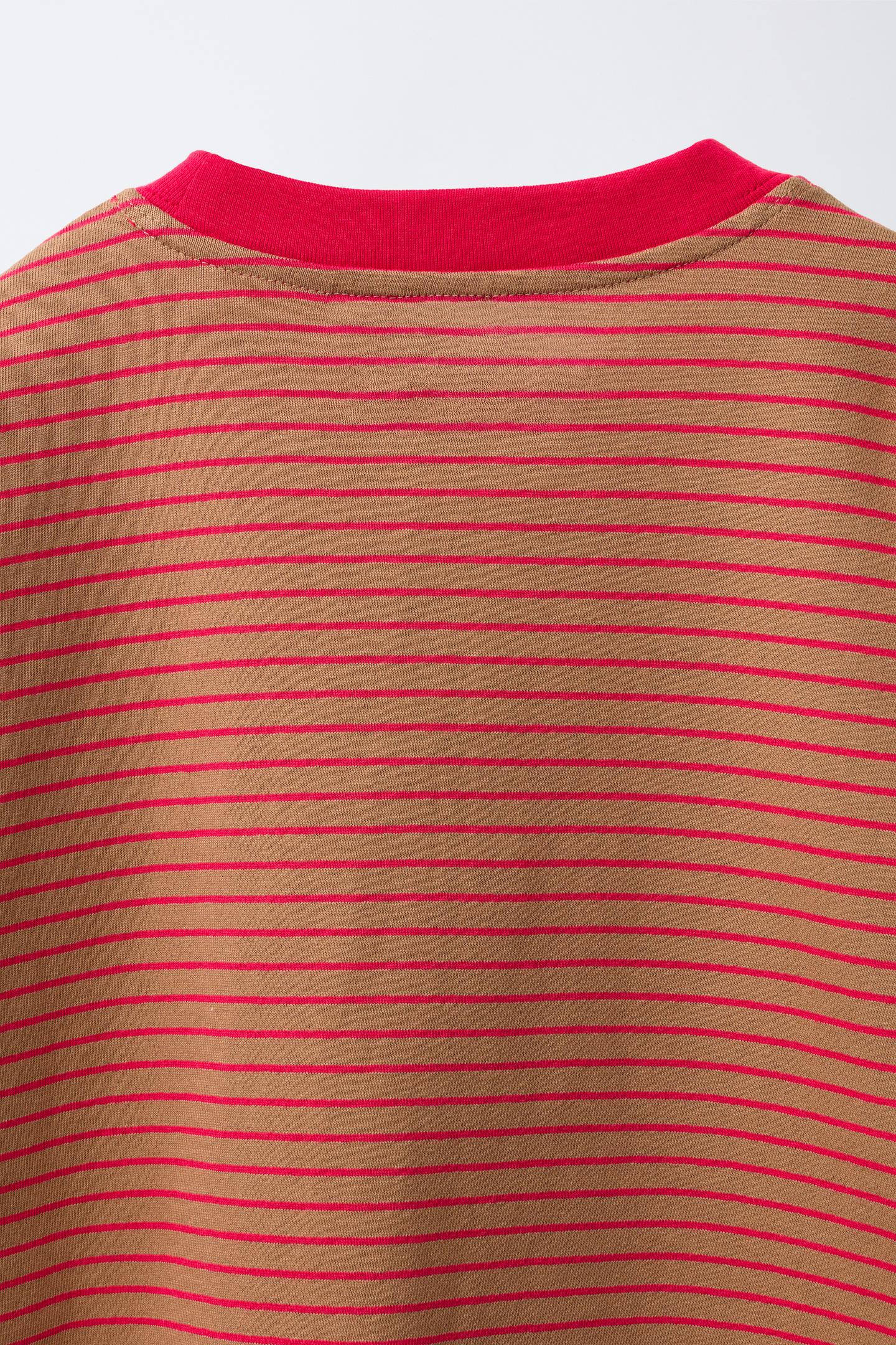 Детская футболка Zara Pukas Surf Striped, цвет: Коричневый — фото 4