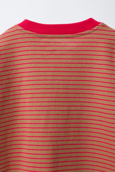 T-SHIRT IMPRIMÉ RAYURES PUKAS SURF - Marron de Zara - Image 5
