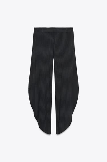 PINSTRIPED TROUSERS WITH VENTS ZW COLLECTION - striped by Zara