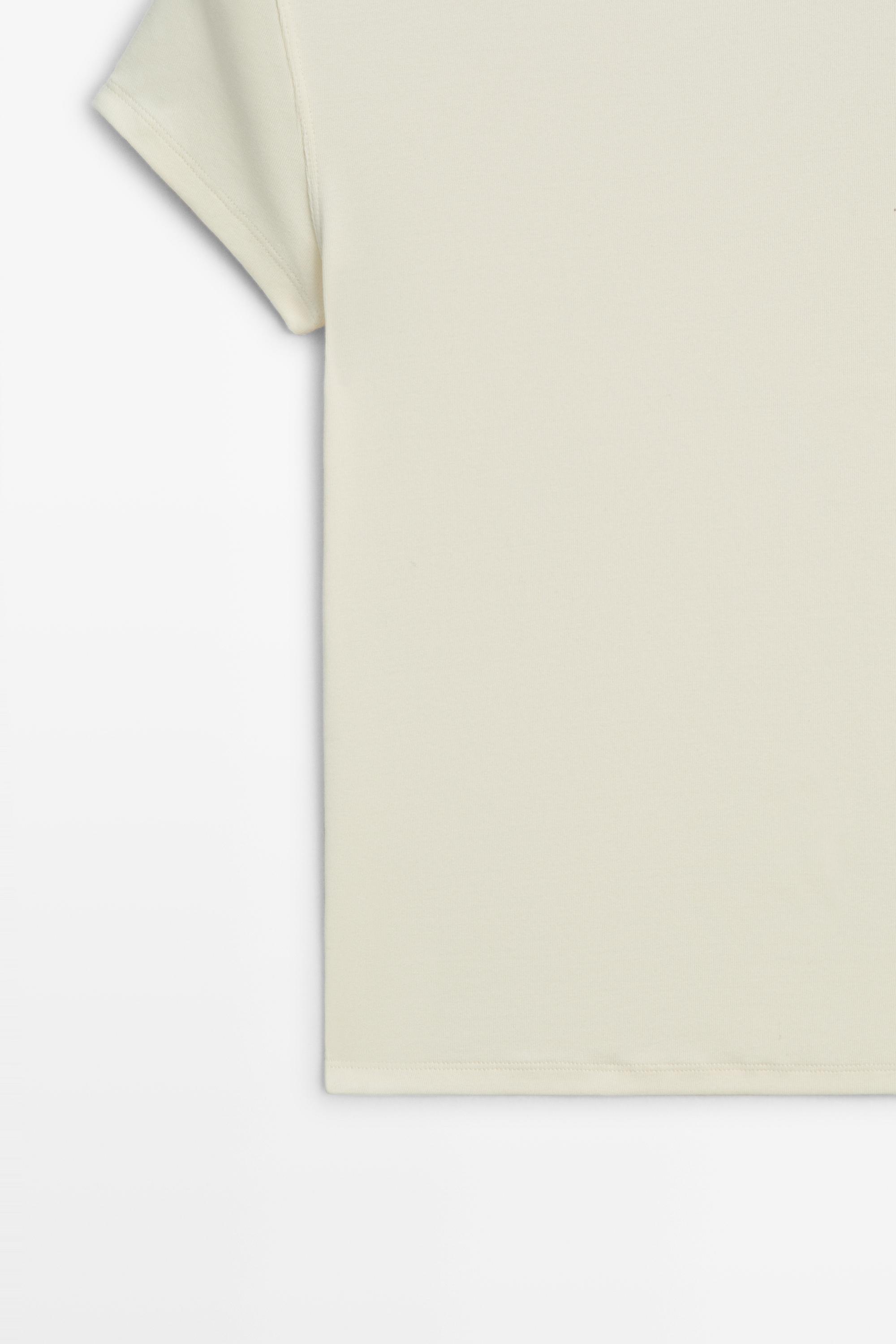 Short sleeve cotton blend T-shirt