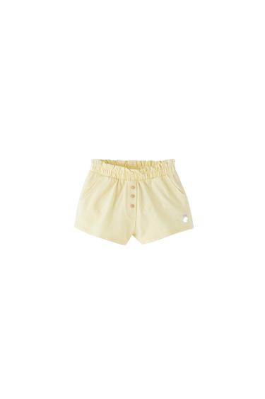 PLUSH BERMUDA SHORTS WITH WAVY TRIM