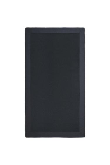BEACH TOWEL WITH CONTRAST TEXTURES - Dark grey by Zara