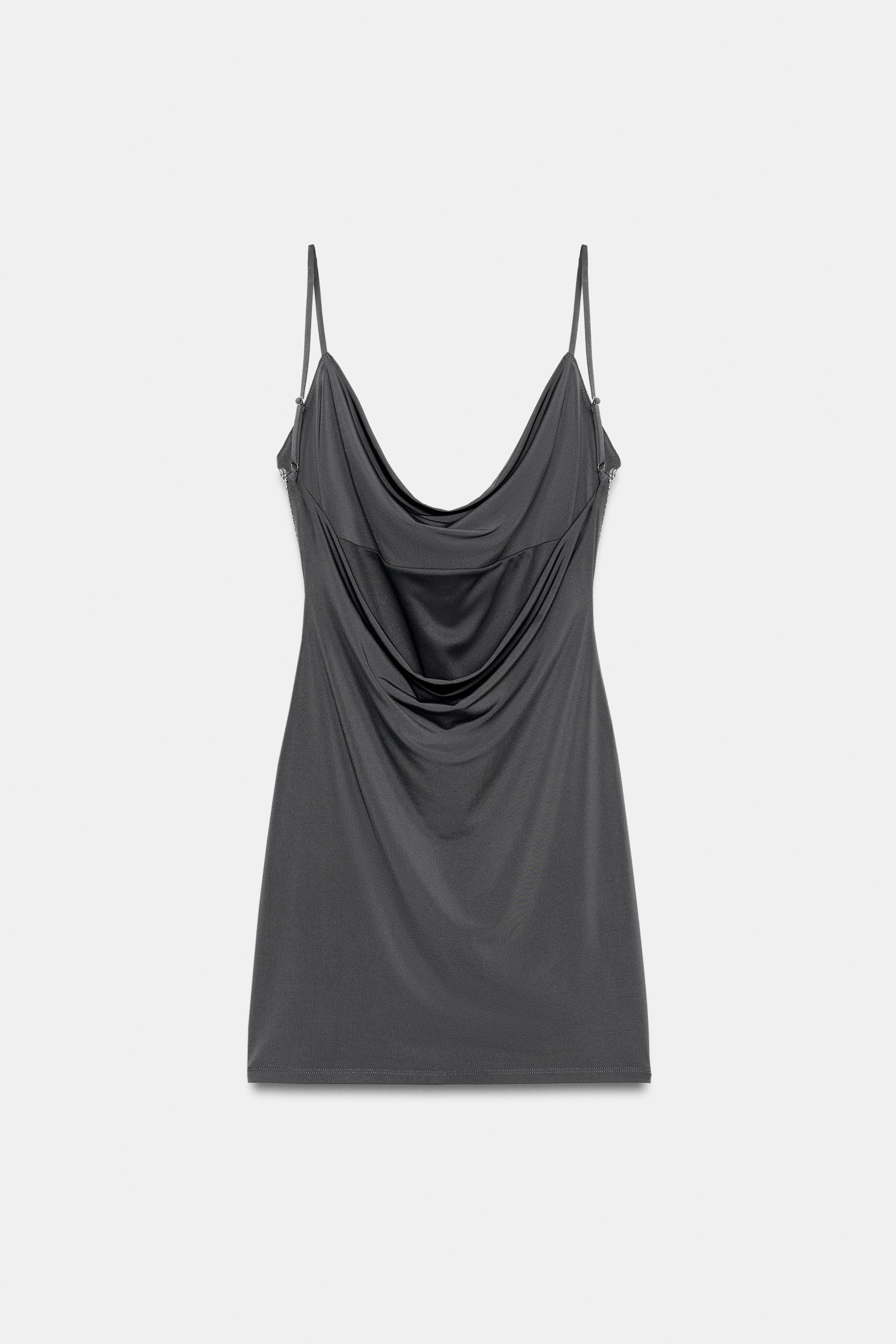 KONTRAST FİLELİ ELBİSE