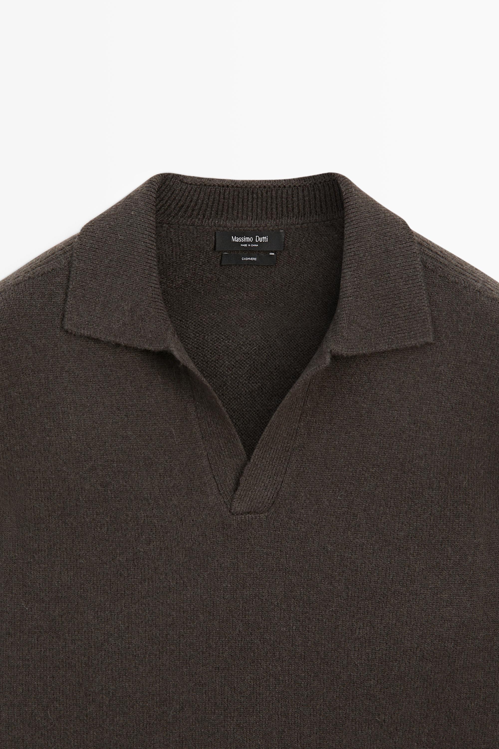 100% Cashmere Knit Polo Sweater