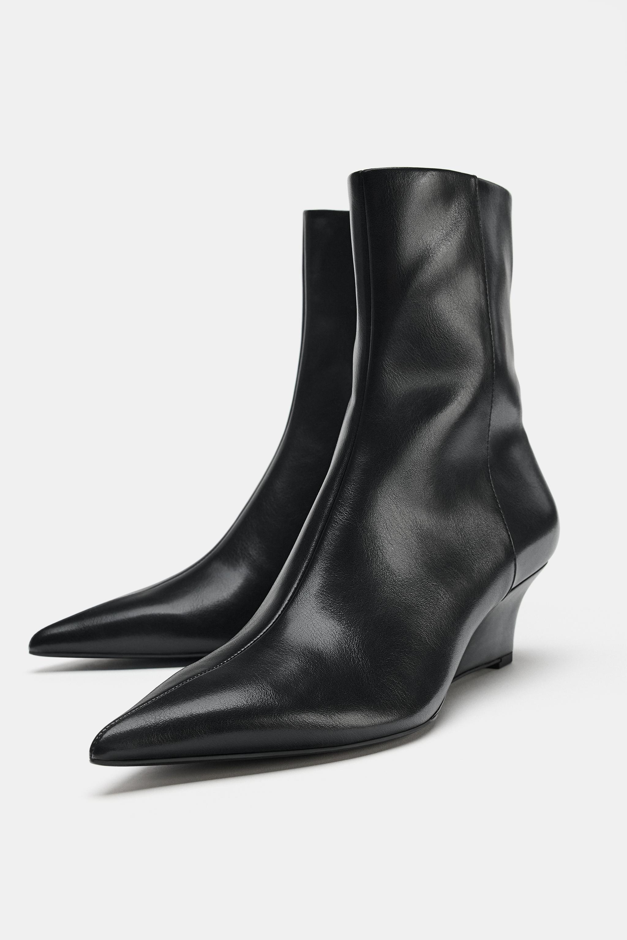 Женские ботинки Zara WEDGE HEEL ANKLE BOOTS — фото 3