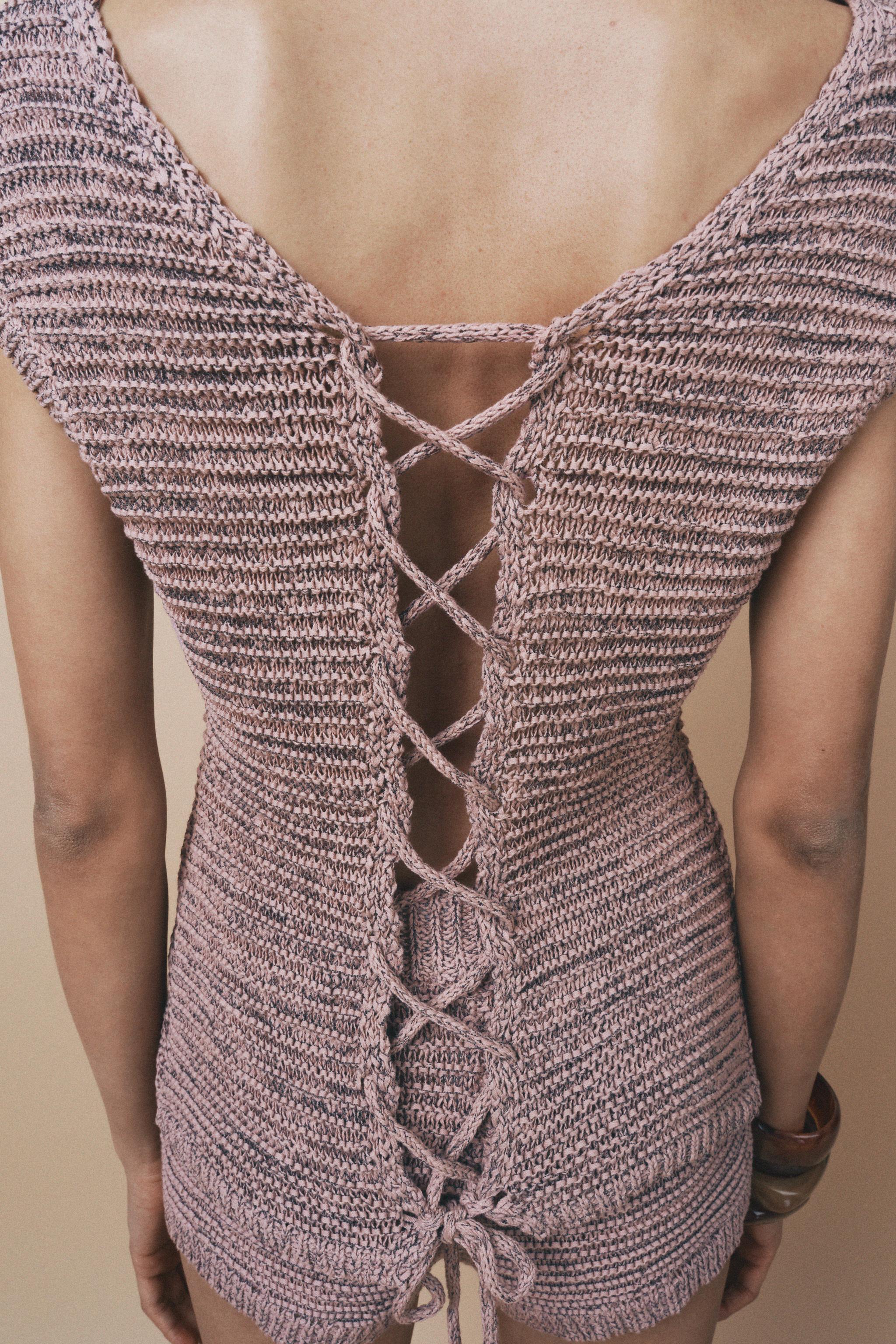 TEXTURED KNIT SHORTS - Mauve | ZARA United States