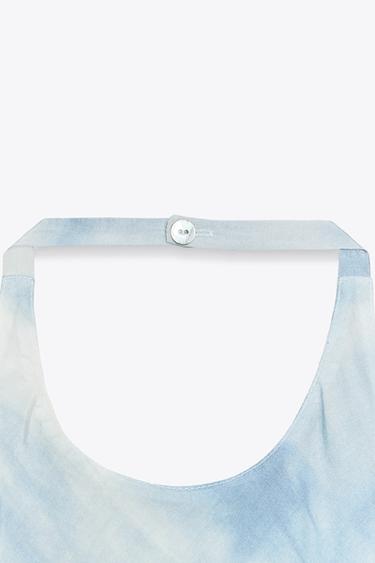 HALTER TIE-DYE DRESS - Sky blue by Zara - Image 10