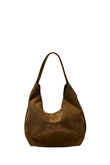 Bolso mini piel serraje -  de Zara