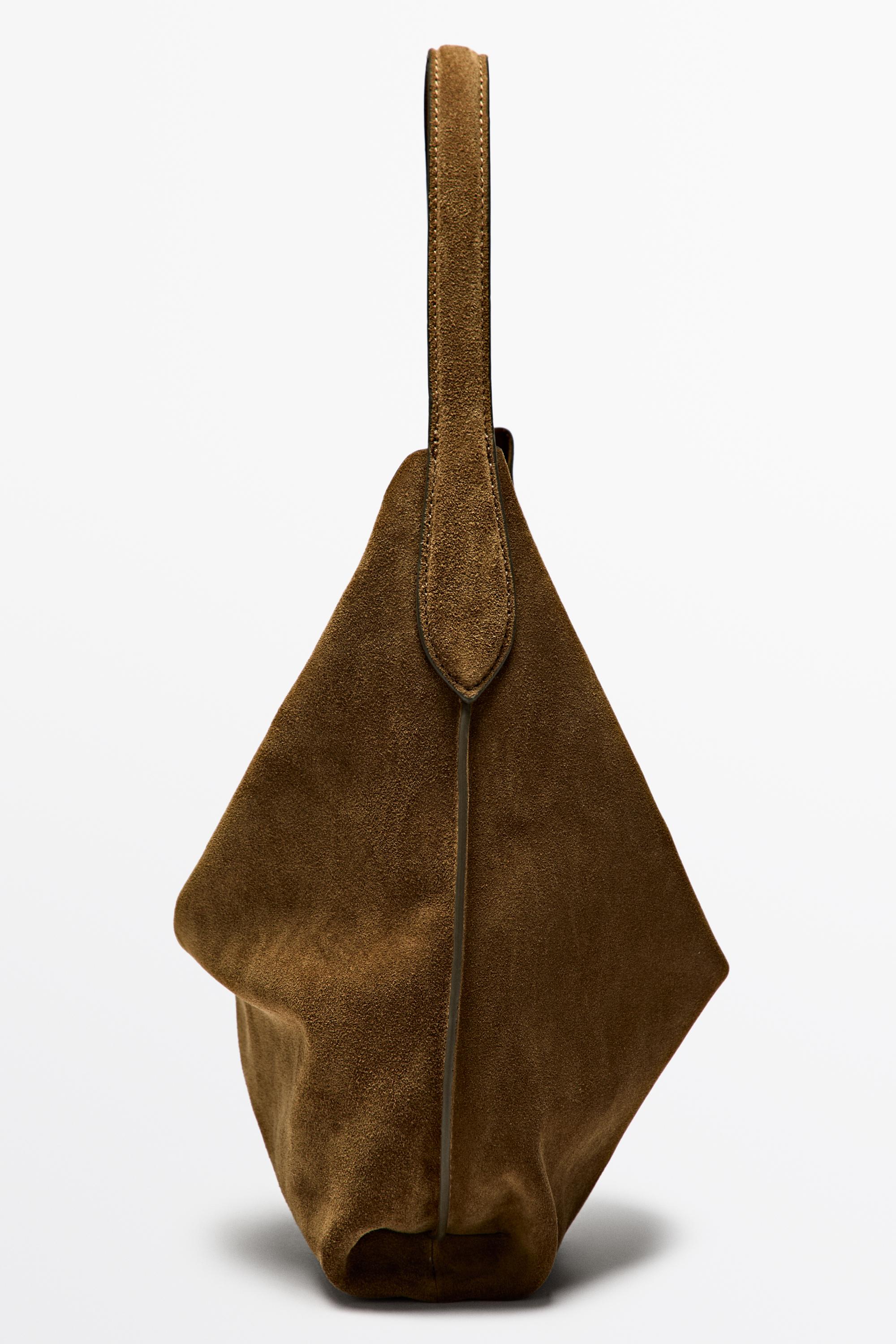 Split suede leather mini bag — 566