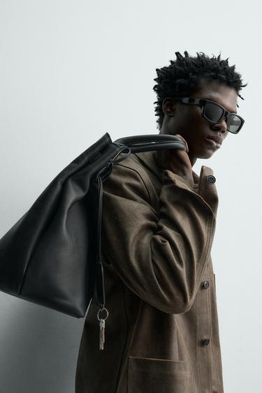 SAC À MAIN EN CUIR AVEC CEINTURE - Noir de Zara - Image 2