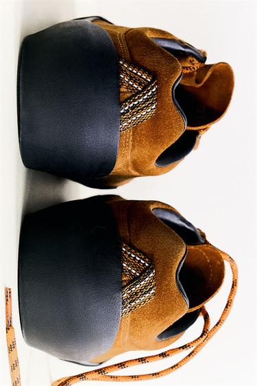 ZAPATILLA PIEL - Naranja Caldera de Zara