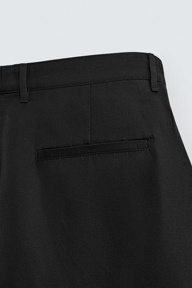 RELAXED FIT PLEATED TROUSERS - Black by Zara - Image 8