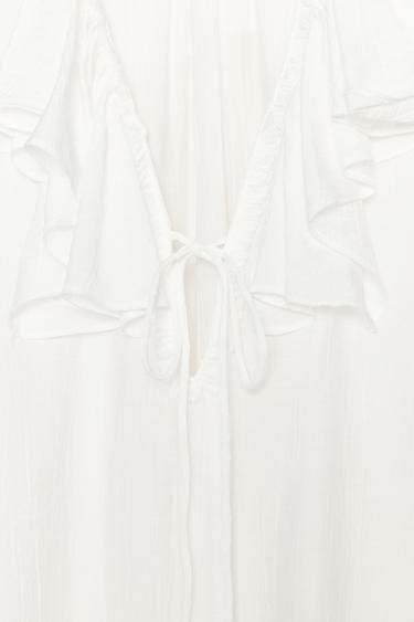 ZW COLLECTION SHIRT WITH RUFFLES - White by Zara - Image 8