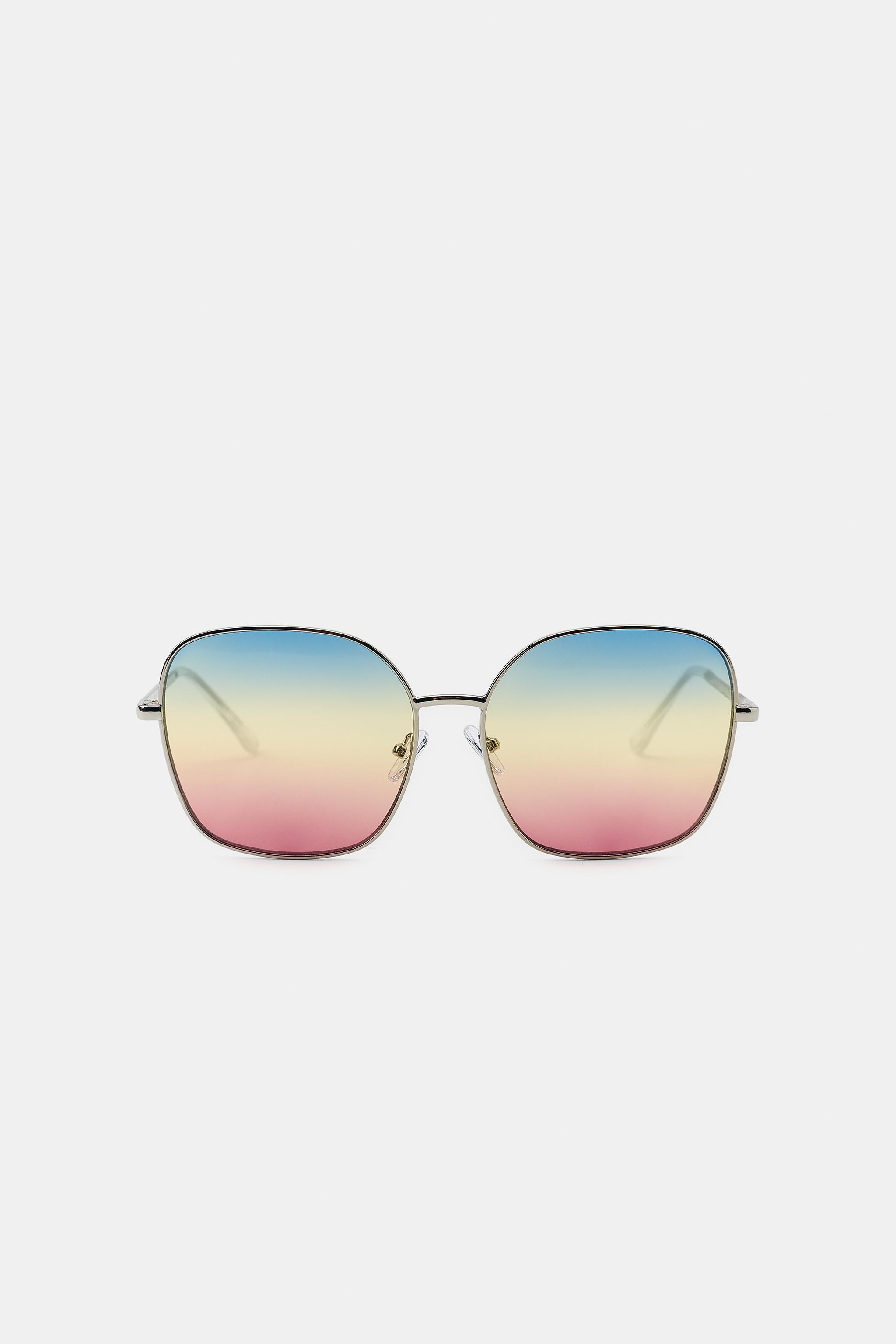 SQUARE METAL SUNGLASSES — Silver