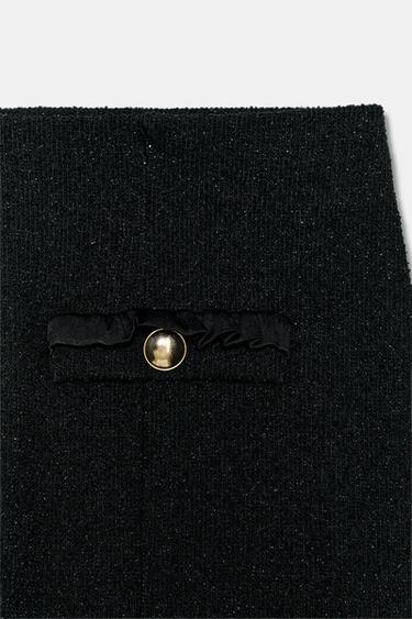 PANTALON BOUCLÉ FIL MÉTALLISÉ - Noir / Écru de Zara - Image 8