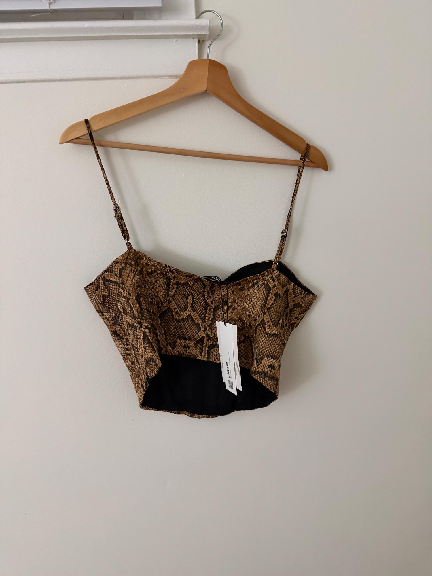PRINT CROP TOP SECOND HAND | Zara Preowned