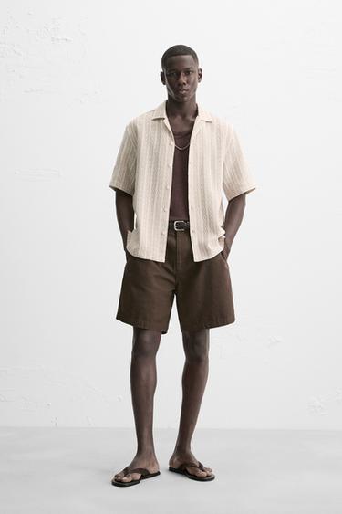 GEOMETRIC JACQUARD SHIRT - Ecru by Zara
