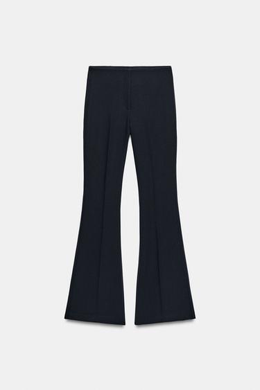 PANTALON FLARE À COUTURES LATÉRALES - Bleu marine de Zara - Image 4