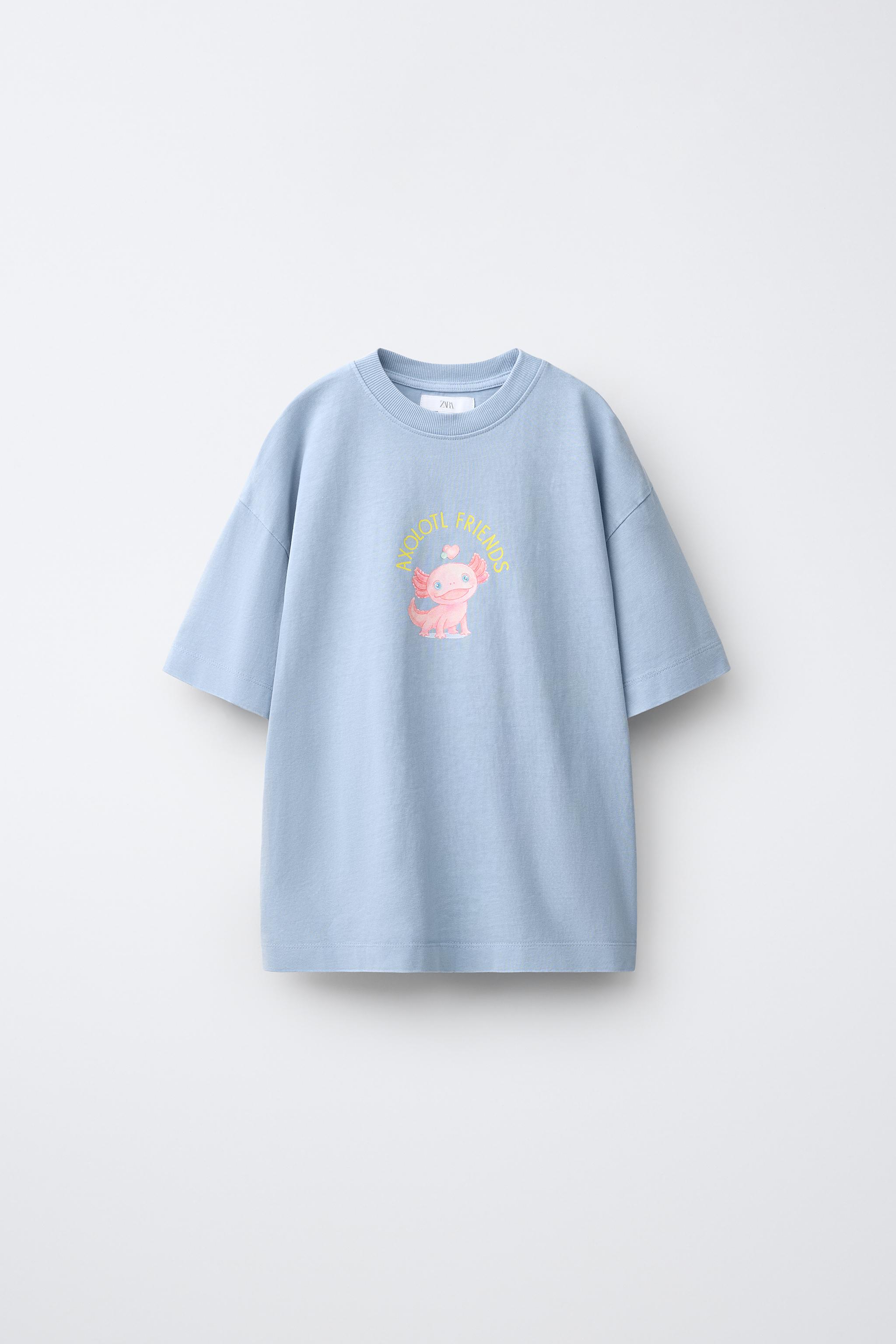 AXOLOTL PRINT T-SHIRT - Blue | ZARA United States