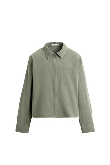 SOBRECAMISA CROPPED FIT CREMALLERA