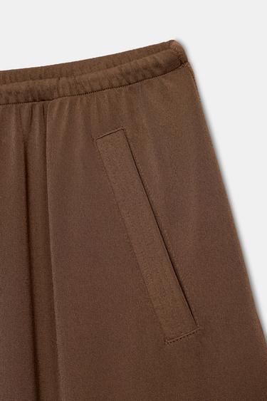 LONG FLOWING BERMUDA SHORTS - Brown by Zara - Image 6