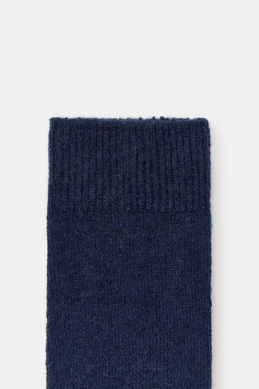 PLAIN WOOL SOCKS - Blue / Navy by Zara - Image 2