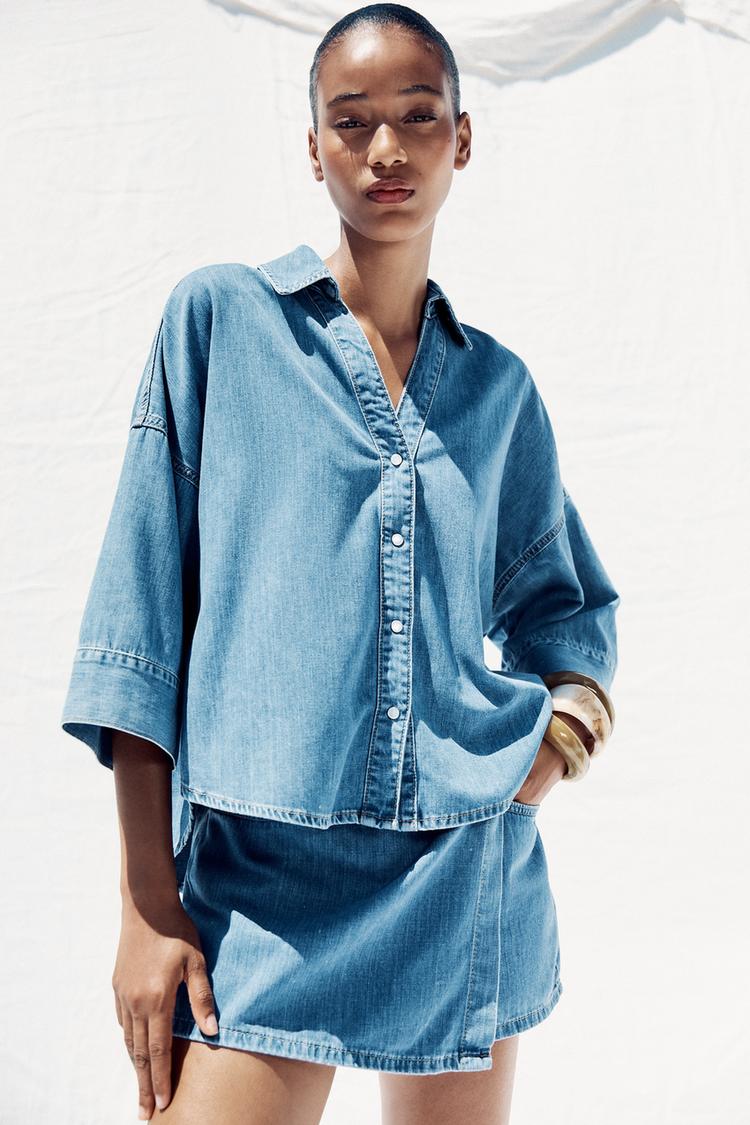 Z1975 DENIM WRAP SKORT
