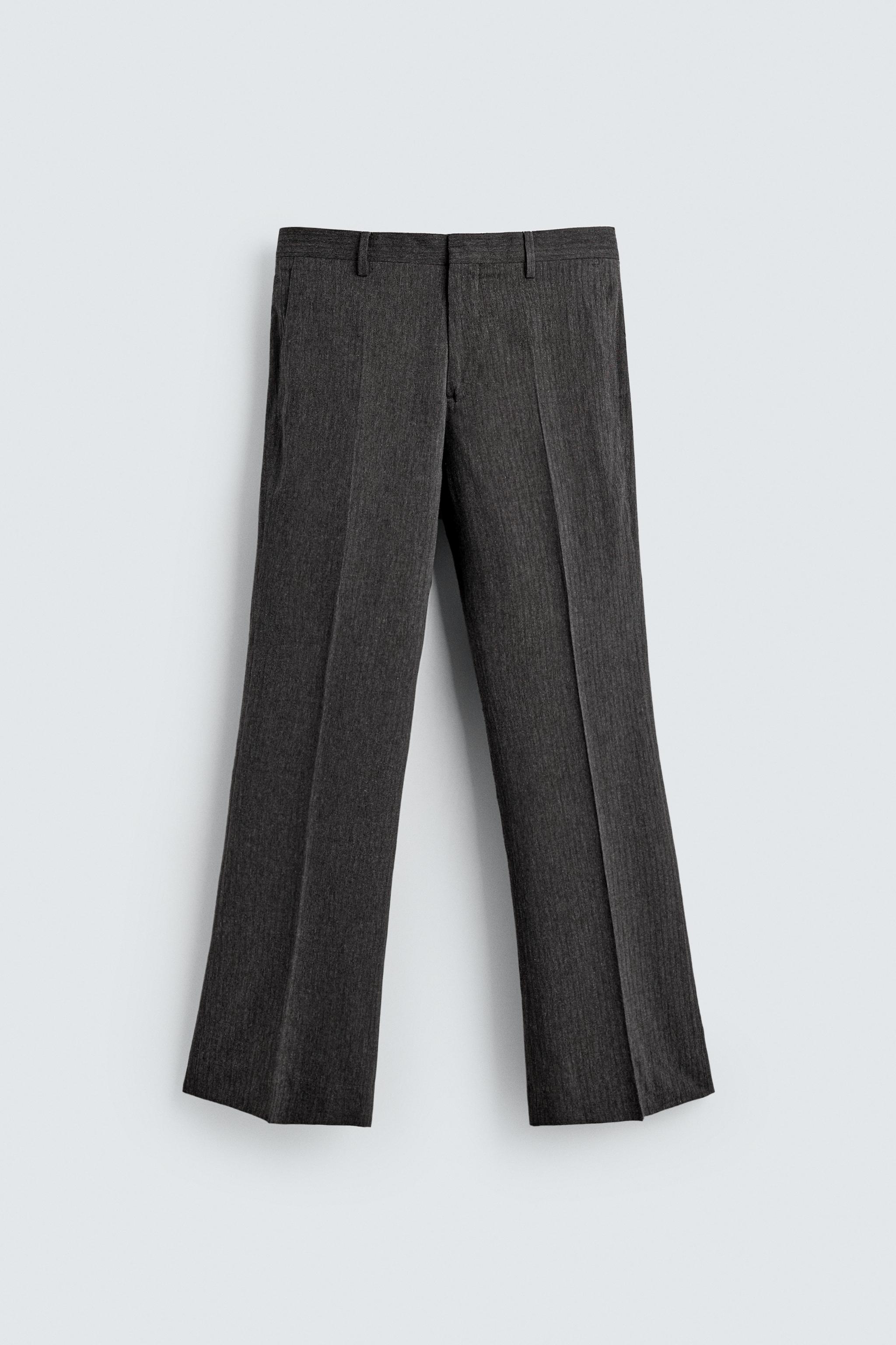 ピンストライプ柄スーツパンツ - グレー | ZARA Japan / 日本