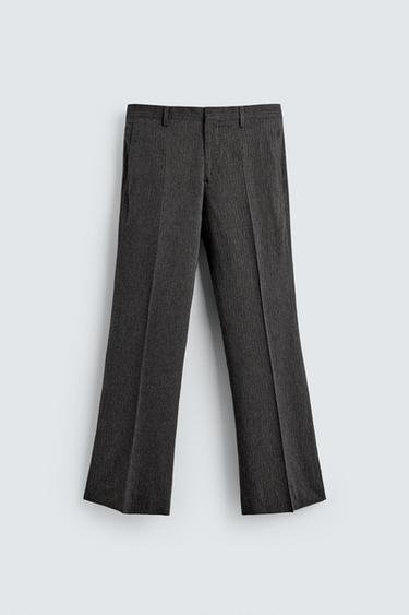 PINSTRIPE SUIT TROUSERS - Grey by Zara
