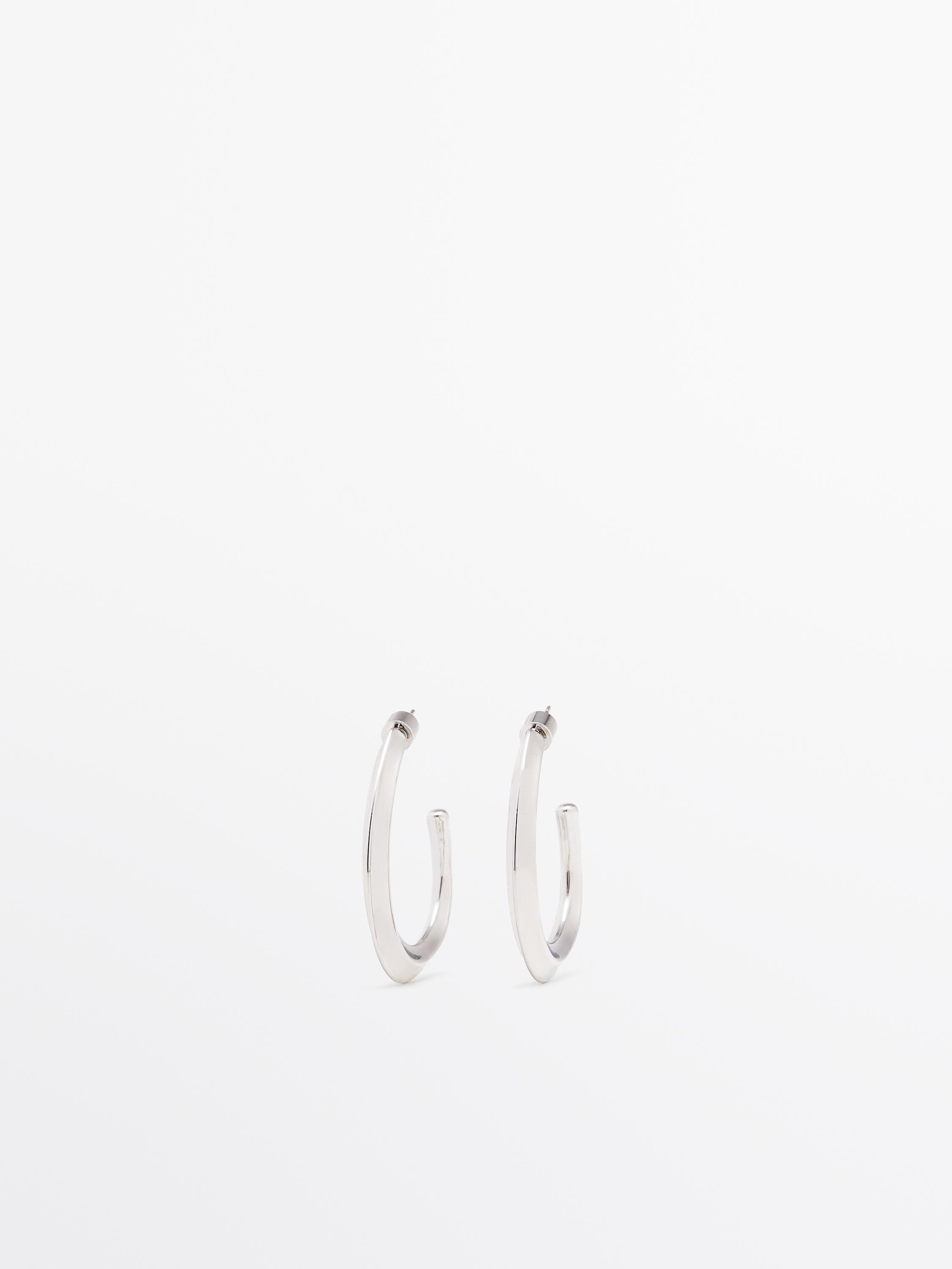 Mismatched hoop earrings - Silver | ZARA Canada