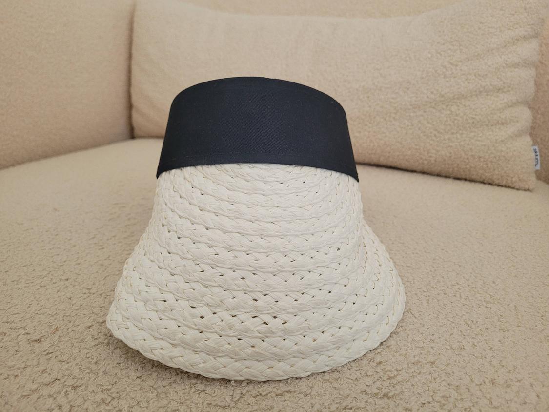 CONTRAST RAFFIA VISOR - Image 5