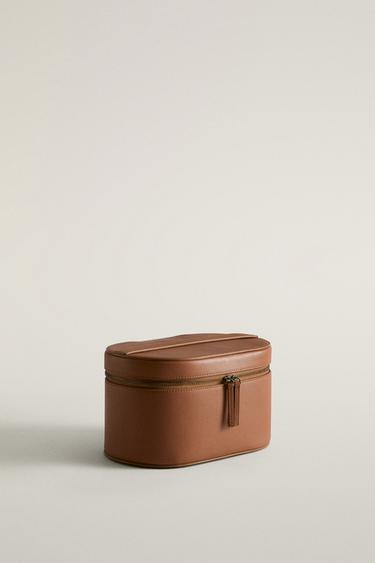 NAPA LEATHER MAKEUP BAG — Brown 2