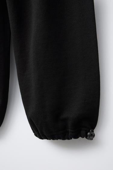 EMBROIDERED JOGGER TROUSERS - Black by Zara - Image 4