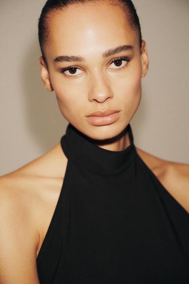 HALTER CAMISOLE TOP - Black by Zara - Image 5