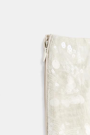 ZW COLLECTION SEQUIN MIDI SKIRT - Oyster-white by Zara - Image 9