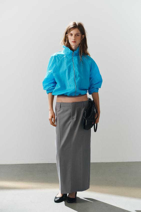 TECHNICAL FABRIC ZIP-UP JACKET - Turquoise by Zara - Image 0