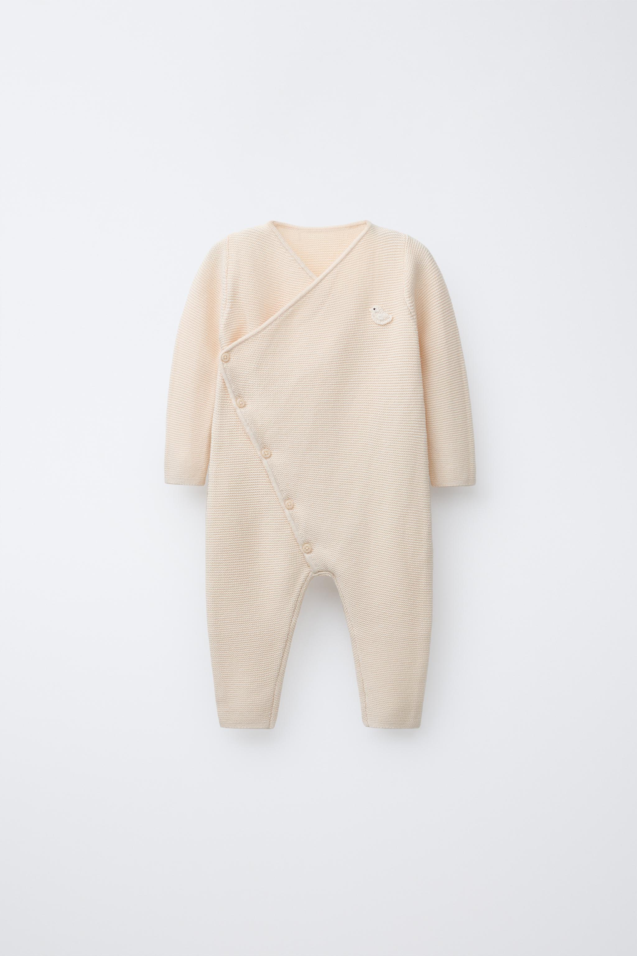 アヒル刺繍ニットキモノ - クリーム | ZARA Japan / 日本