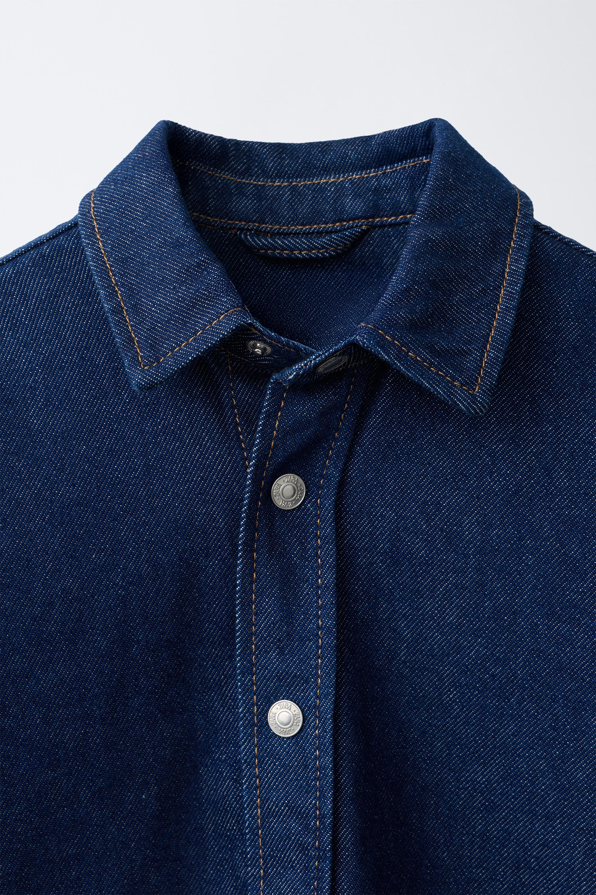 SURCHEMISE EN DENIM DOUBLÉE