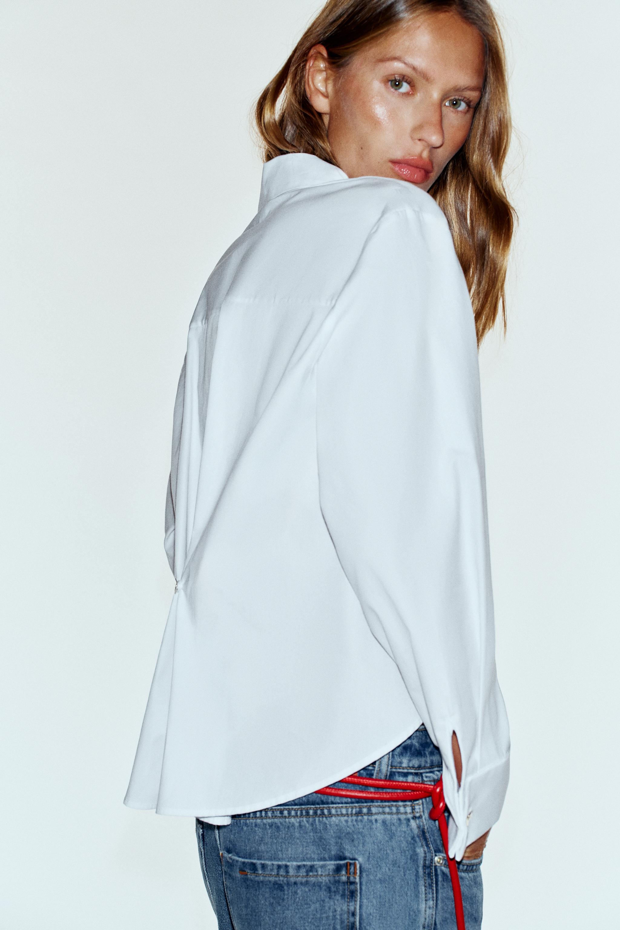 DARTED SHIRT WITH TURN-UP CUFFS