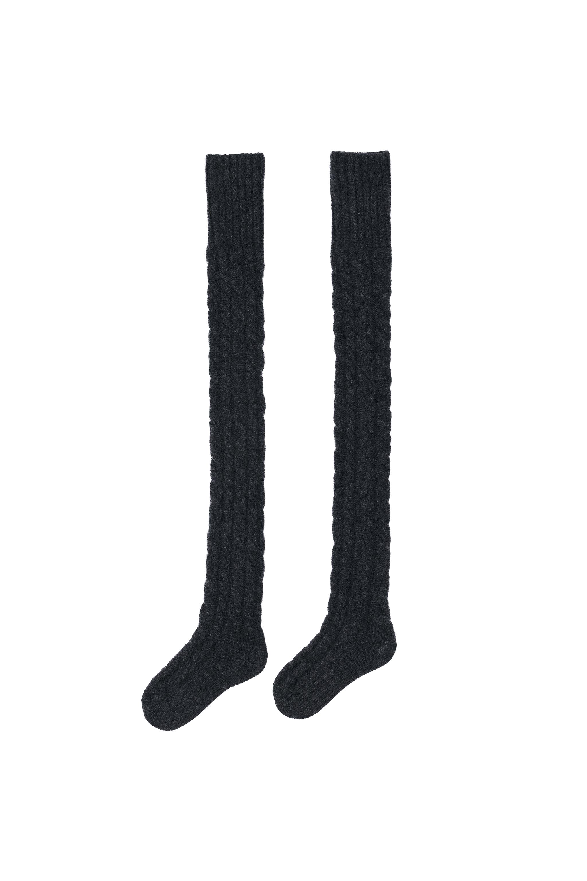 100% WOOL CABLE-KNIT TIGHTS