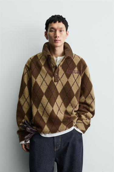 POLO TEXTURA JACQUARD ROMBOS - Multicolor de Zara