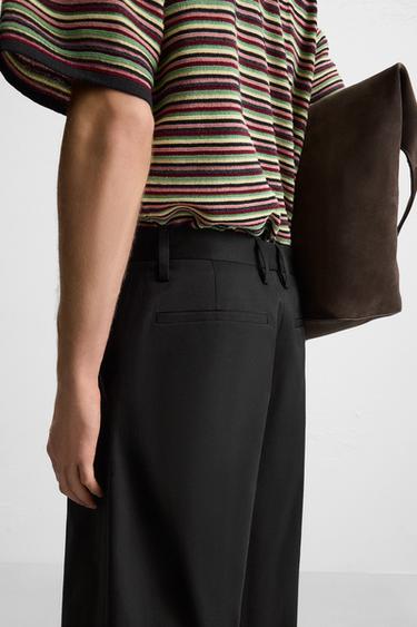 PLEATED BERMUDA SHORTS WITH BELT - Black by Zara - Image 5