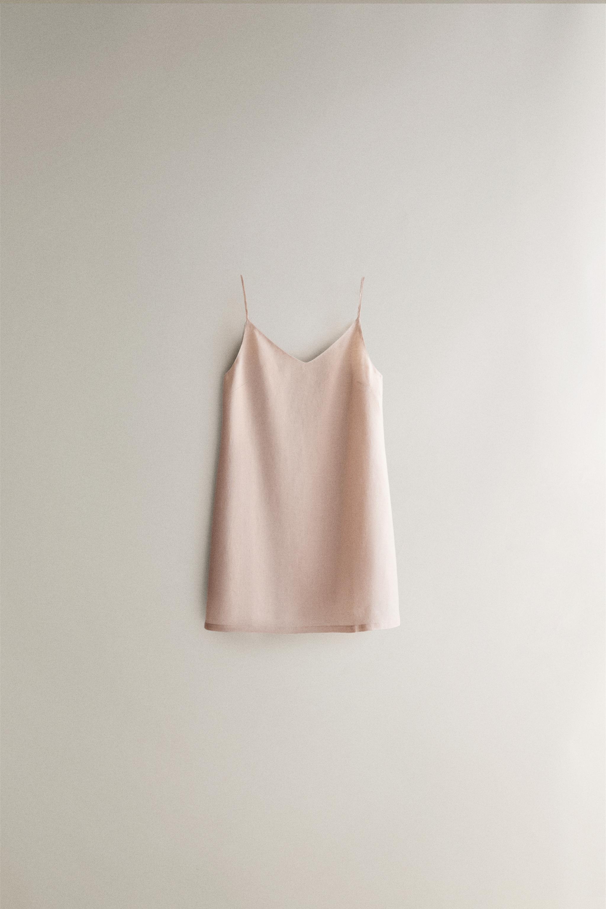 LINEN NIGHTGOWN — Pink
