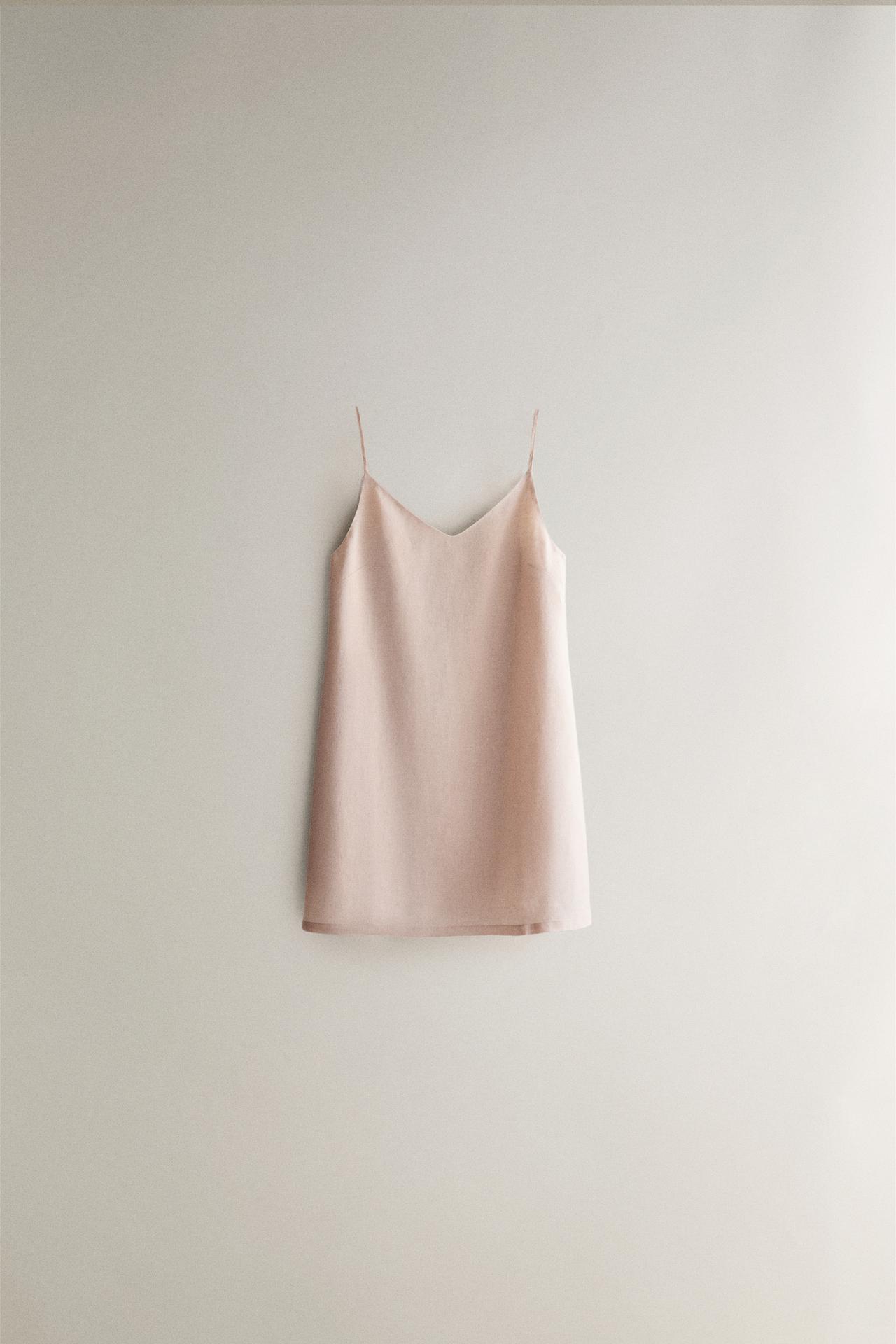 LINEN NIGHTGOWN — Pink