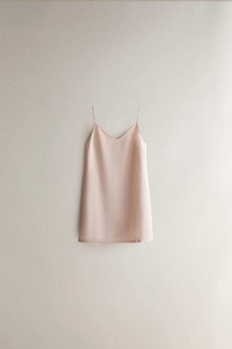 LINEN NIGHTGOWN — Pink