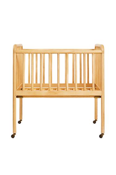KIDS' ASH WOOD MINI COT - Light beige by Zara