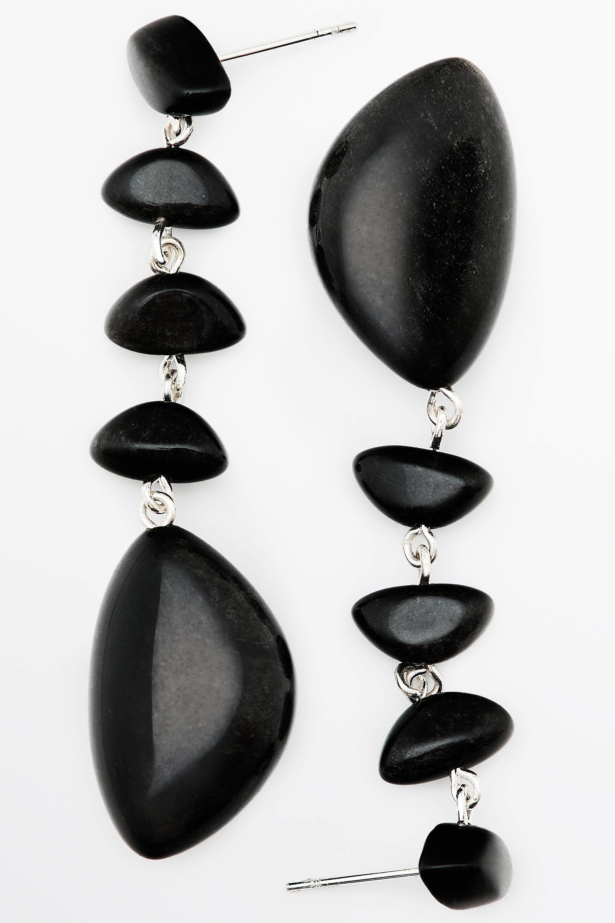 Gemstone dangle earrings